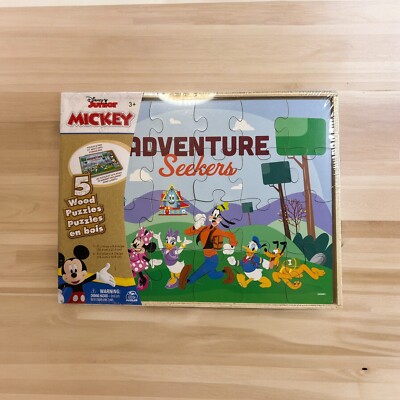 Disney Junior Mickey Wood Puzzles W/Tray Adventure Seekers
