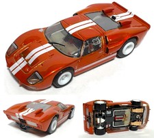 1pc Bulldog 1966 GT 40 Ontario Orange Metallic 1300mph HO Slot Car Fast SRT