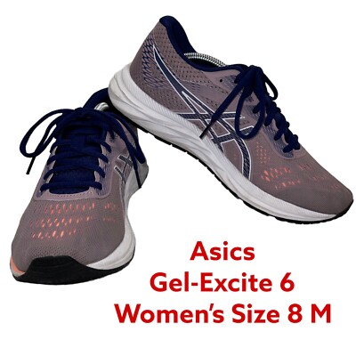 Asics Womens Sz M Gel Excite Running Shoes Violet Blush Purple