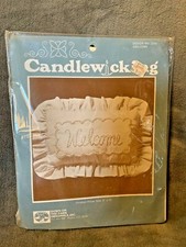 Vintage 1982 Candlewick Kit Down on the Farm Original 2200 Welcome Pillow 9x15