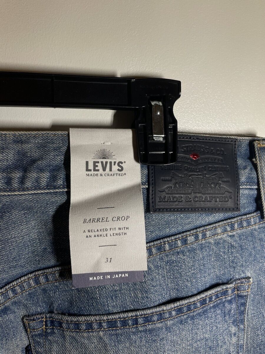 Levis LMC Made & Crafted Japanese Selvedge Barrel Crop Jeans Levis LMC Made & Crafted Japanese Selvedge Barrel Crop Jeans