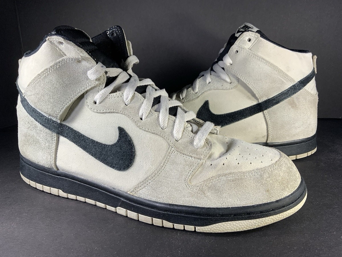 Nike Dunk High ホワイト/ブラック/グレー Nike Dunk High Light Bone Grey Black Mens Size 11.5 Sneakers