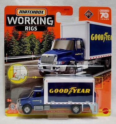 2023 MATCHBOX WORKING RIGS - INTERNATIONAL BOX TRUCK - 1:64 GOODYEAR