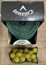 Callaway Deluxe Indoor 14"x8’ Putting Mat Golf Practice Set+Cup & Practice Balls