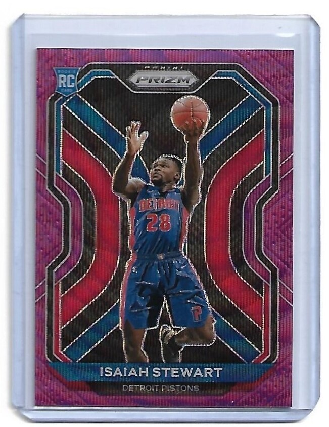 Isaiah Stewart  SP RC  ▪  2020-21 Prizm  PURPLE WAVE Prizm #254  Rookie  Pistons