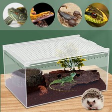 2.5 Gallon Magnetic Acrylic Large Enclosure Reptile Breeding Box Terrarium Cage