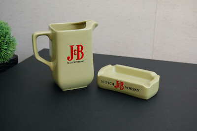 J&B Scotch Whisky Wasserkrug Krug Pitcher Ascher Aschenbecher Set
