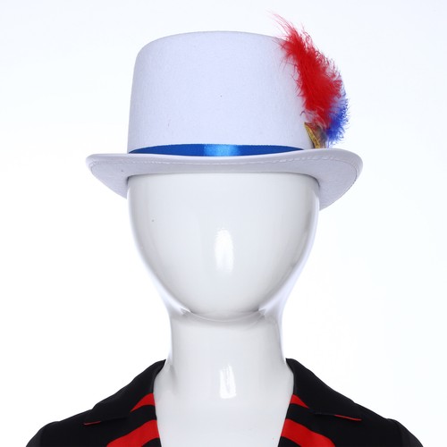 Unisex Adults Felt Hat Feather Gentleman Cap Elegant Party Prop Masquerade Soft - Picture 7 of 27