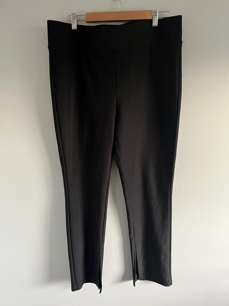 Kmart Anko Size 20 Black Stretchy Flare Leggings With Split