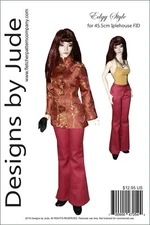 Edgy Style Jacket & Pants Doll Clothes Sewing Pattern 45.5cm Iplehouse FID Dolls