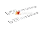 2 x V6 BITURBO Emblem Chrome Badge fits Mercedes X218 C218 A207 W166 X166 W222