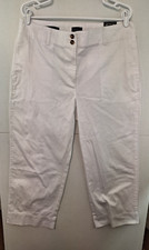 Talbots New England Crop Chino Women's sz 14 in White NWT