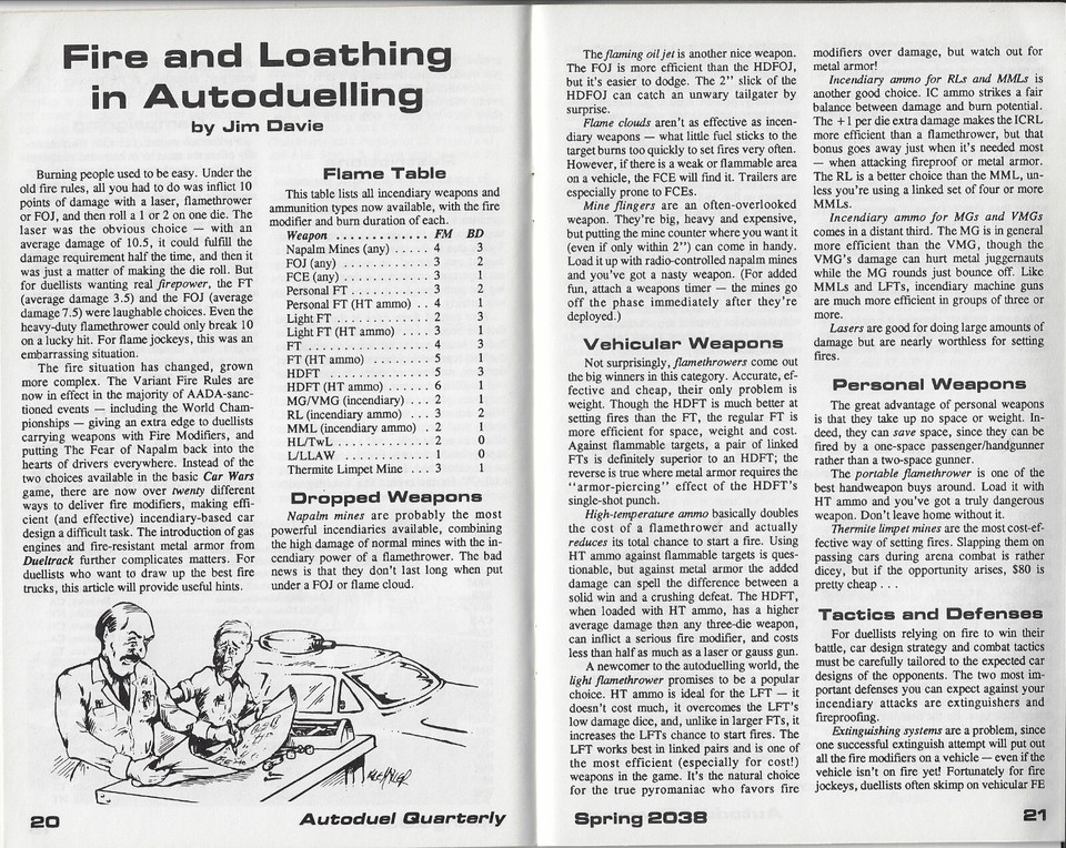 Car Wars Autoduel Quarterly V6 1 Special Arena Dueling Issue, Tournament Design eBay