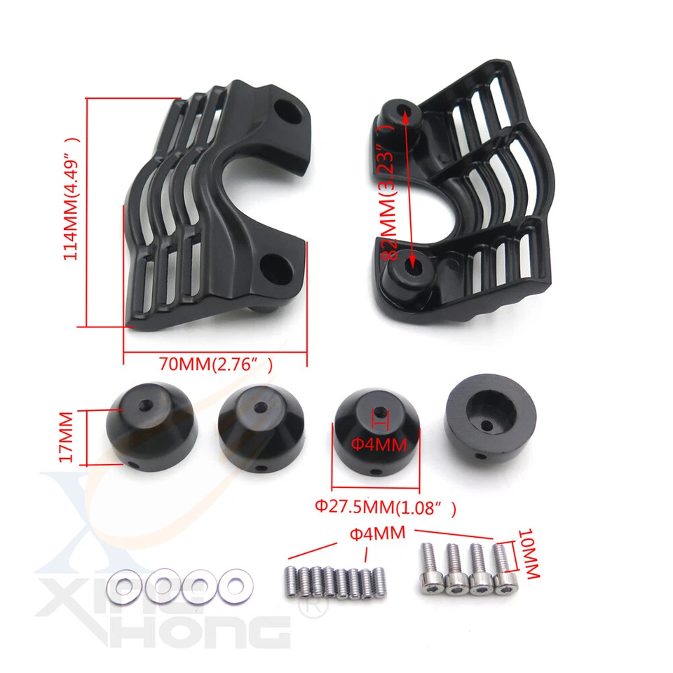 SPARK PLUG COVER KIT BLACK FINNED SLOTTED HEAD BOLT FOR HARLEY TOURING 99 - 14 - Image 4 of 4