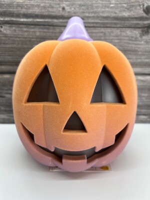Target Bullseye Halloween ~ Pumpkin Orange Flocked LED Color Changing ~ NEW