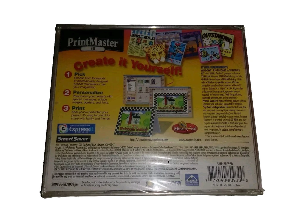 NEW SEALED Software PC PrintMaster 10 Print Master  7000 images NEW SEALED  - Image 3 of 4