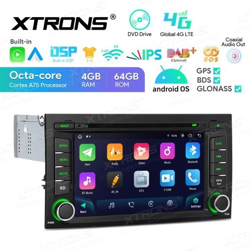 XTRONS IA72LESS Autorradio GPS Android 13 Wi-Fi 4G Leon Carplay Auto USB DVD - Imagen 12 de 15