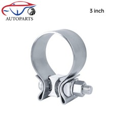 3 Inch Exhaust Clamp Butt Joint Narrow Band Muffler Seal Clamp Stainless Steel