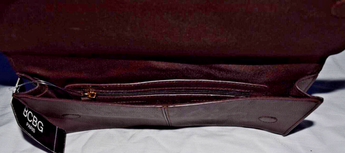 BCBG Paris Womens Clutch Magnetic Clasp Dark Brown - Picture 9 of 11
