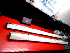 98-02 HONDA ACCORD LEFT RIGHT SIDE ROCKER PANEL SKIRT MOLDING TRIM SEDAN WHITE