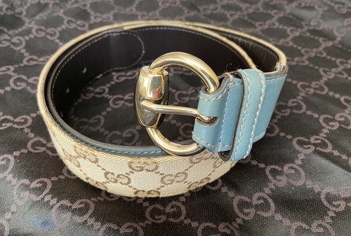 Women's GUCCI vintage logo belt in pink 