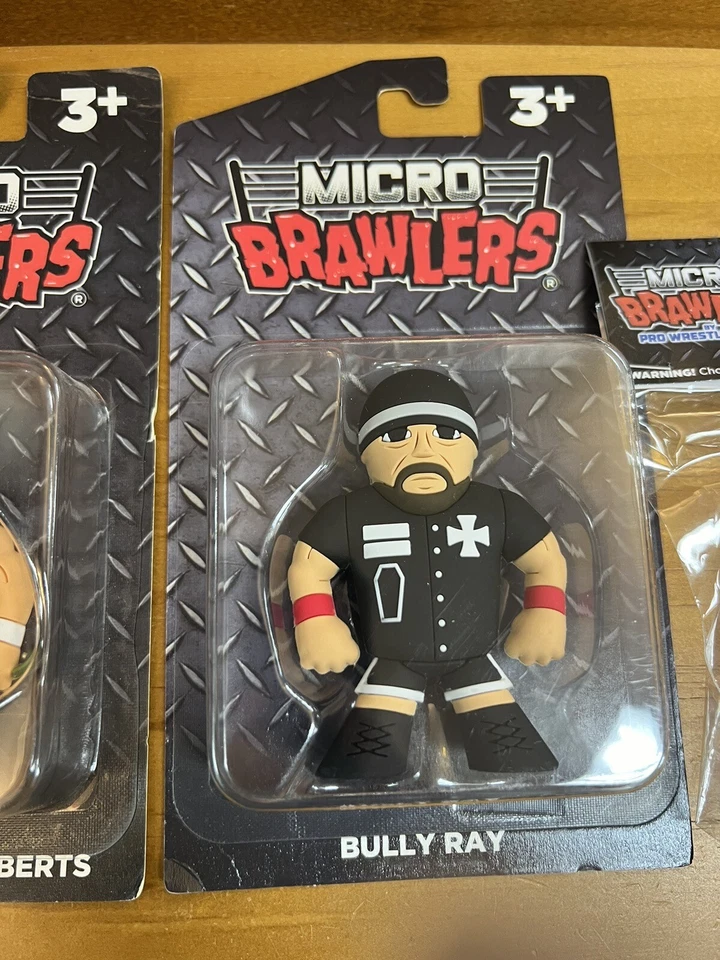 Micro Brawlers Iron Sheik Bully Ray Jake The Snake Robert’s Lote de 4 Nuevos Foto 3 de 4