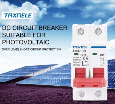 DC 1000V 2P Solar Mini Circuit Breaker Battery Switch for Photovoltaic ...