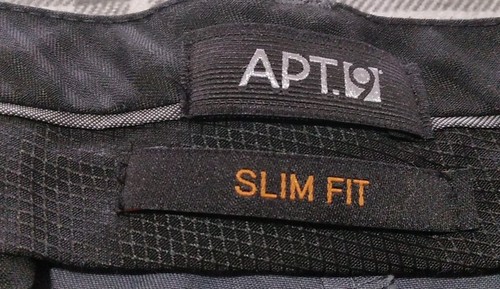 Apt 9 Mens Slim Fit Off Blue Chino Style Pants Clip Zip Size 30x30 (40x29 act) - Picture 7 of 9