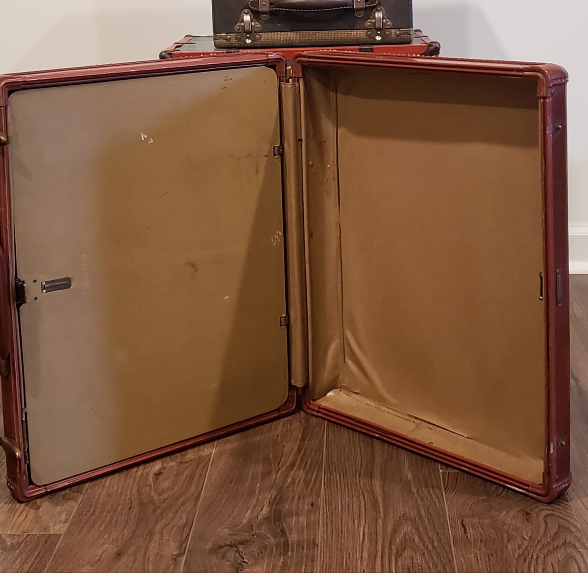 Valise Rigide Vintage Samsonite Shwayder Bros - Marron Laiton - Années 50 - USA