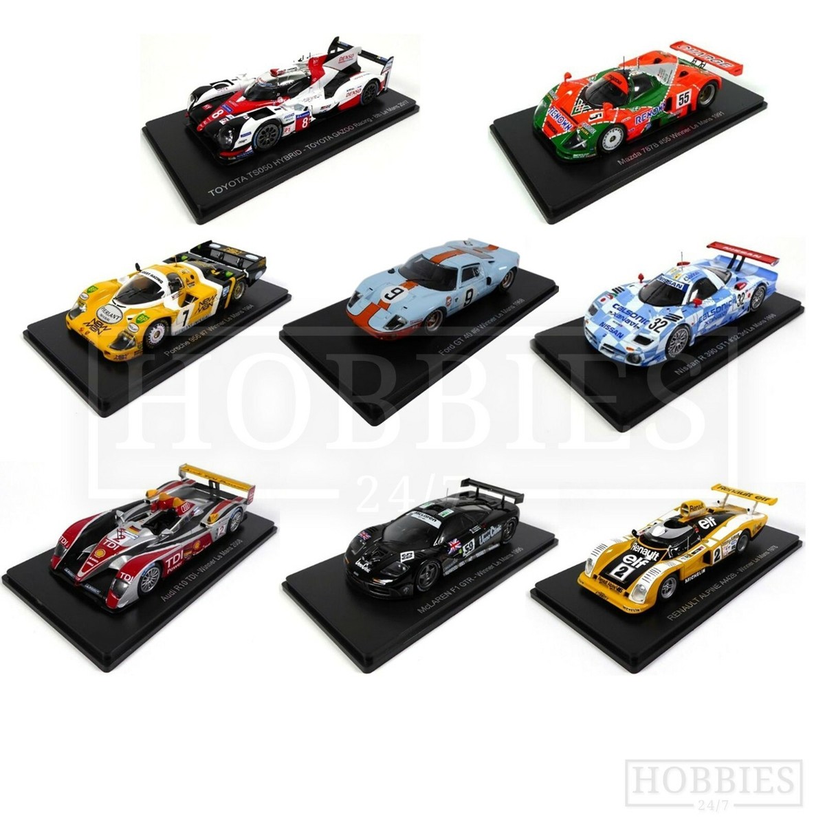 Le Mans Diecast Car Models 1/43 Scale Toyota Porsche Ford Le Mans Diecast Car Models 1/43 Scale Toyota Porsche Ford