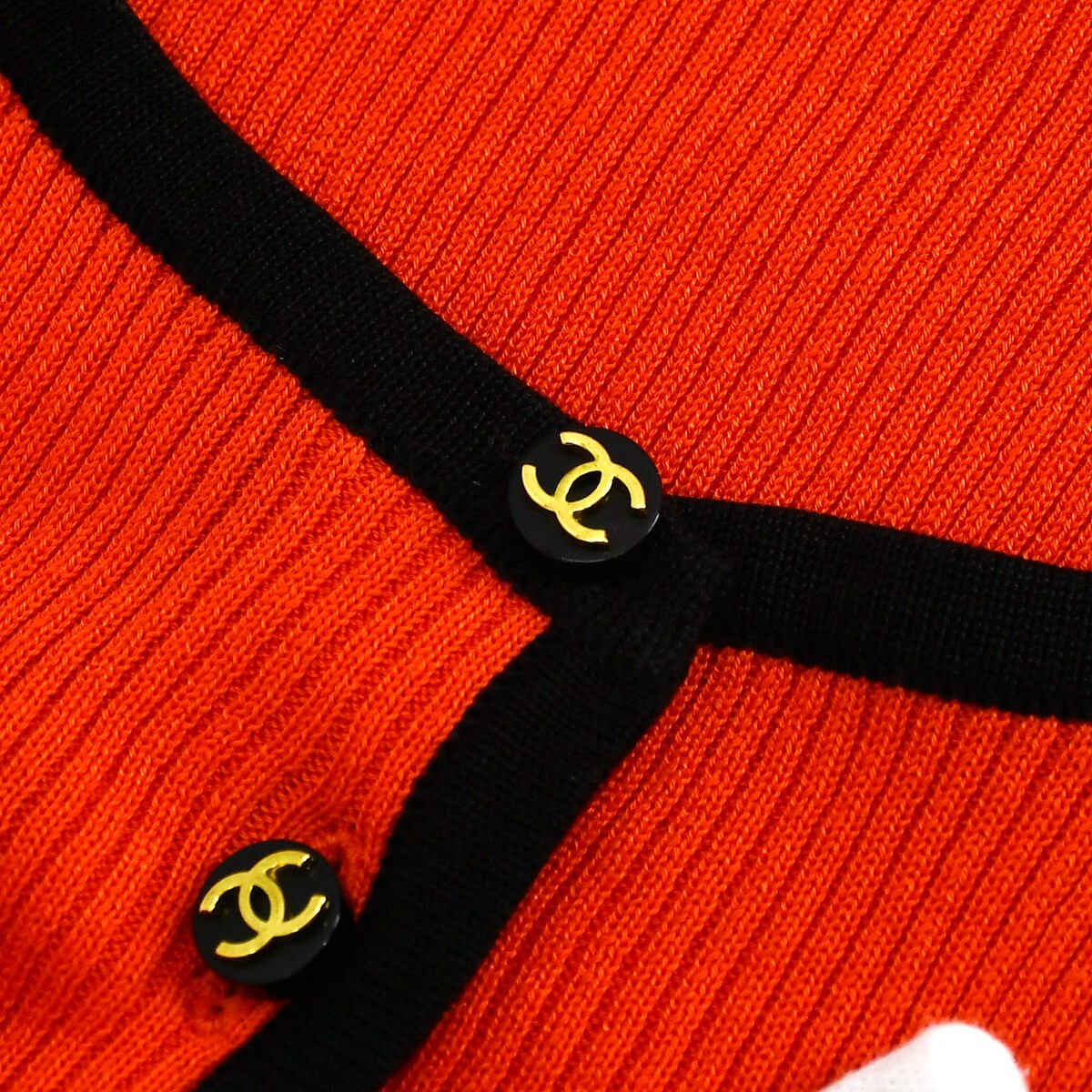 Chanel Short Sleeve Cardigan Top Red 95P #38 XX90613 | eBay