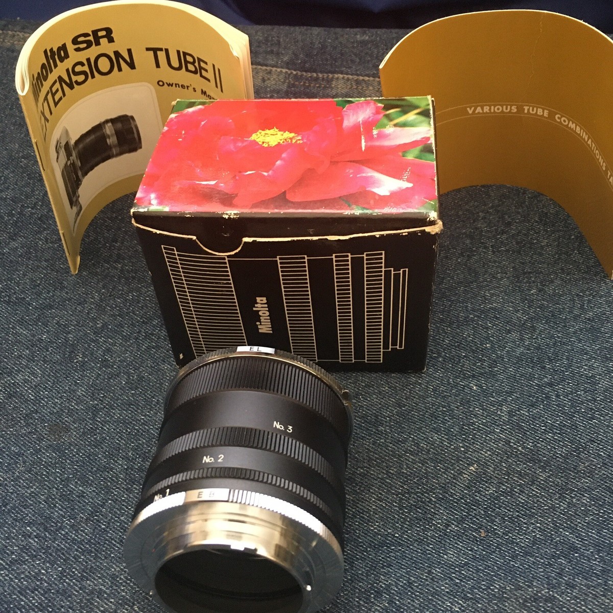 Minolta Extension Tube Set II for SR Cameras, New In Original Box
