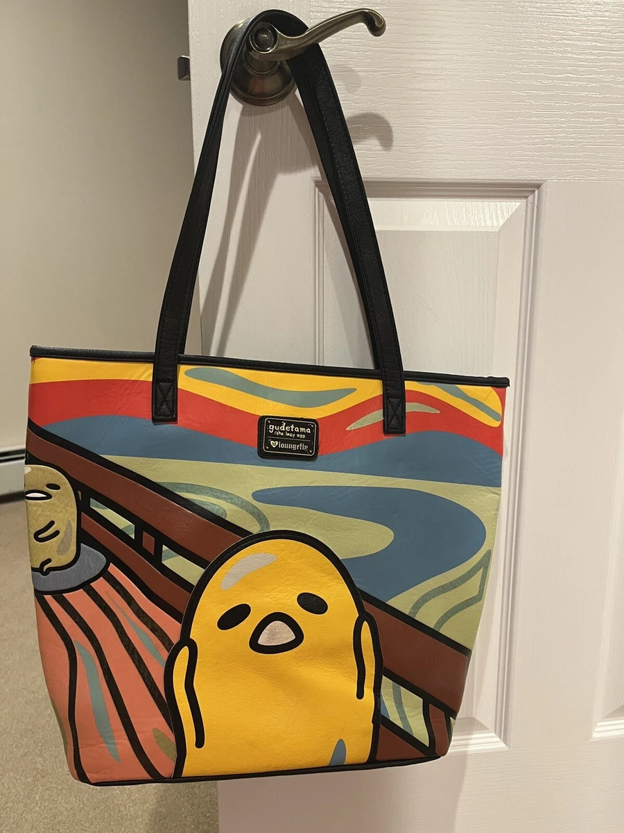 Gently used Gudetama Lazy Egg SANRIO Loungefly MUSEUM Art TOTE BAG