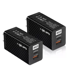 1-2PCS 65W GaN Charger USB QC 3.0 PD Fast Charge Adapter for iPhone iPad Samsung