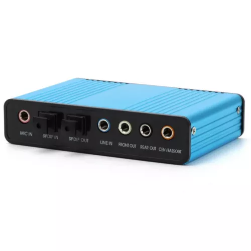 External Sound Card 6 Channel 5.1 Optical SPDIF USB 7.1 Audio Adapter for Win 10