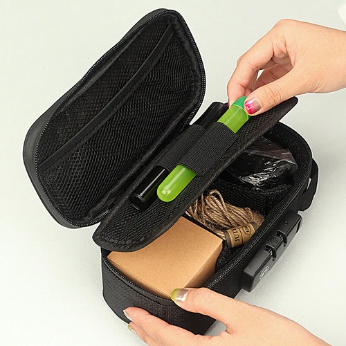 Smell Proof Stash Bag Carbon Lined stash Bag Lock Discreet Secure Rolling Box - Picture 7 of 12