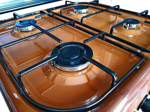 Cucina LAREL marrone 60x60 4 fuochi con forno ELETTRICO metano o GPL marrone - Foto 3 di 4