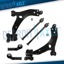 6pc Front Lower Control Arm Inner Outer Tie Rod for 2004 2005 2006 Volvo S40 V50