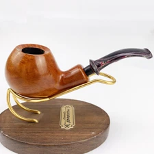 MUXIANG Handmade Freehand Pipe Briar Smooth Tobacco Smoking Pipe Ebonite Stem