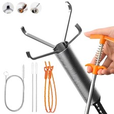 63 Inch Drain Snake Hair Drain Clog Remover Tool, Flexible Sink Snake Drain C...