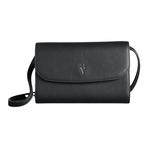 🔥 Simply Vera Vera Wang Signature Mini Crossbody Bag | Black | Soft Leather 🔥