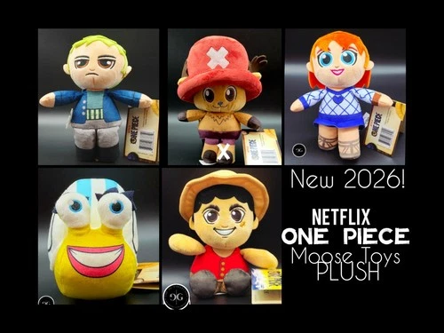 NEW 2026! | NETFLIX One Piece x Moose Toys Plush | LUFFY-LABOON-CHOPPER & MORE!
