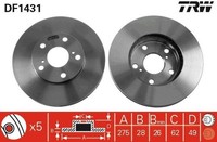 2 X Bremsscheibe TRW DF1431 FüR Toyota Camry Avensis Verso