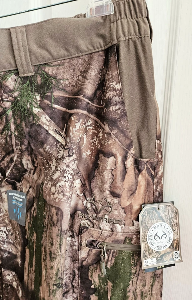 Men's Camo Hunting Camping Fishing Pants Realtree Outer Layer, 3XL New Big/Tall  - Image 2 of 4