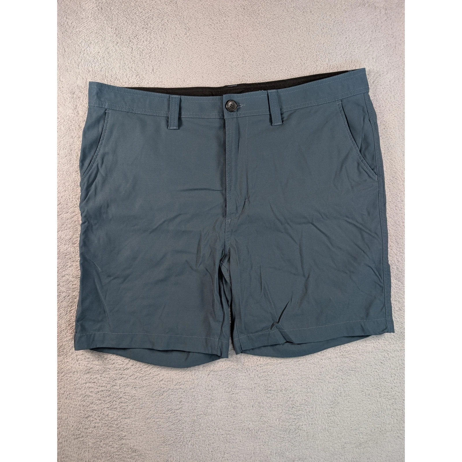 Prana Zion Shorts Mens 38 Blue Gray Slate Stretch Hiking Outdoor 1965021 7in