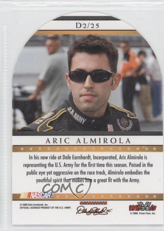 2008 Wheels American Thunder Delegates Aric Almirola #D2 Rookie RC - Image 2 of 2