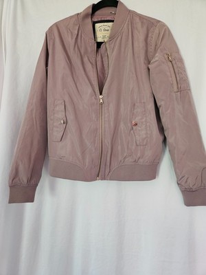 Ci Sino Juniors Mauve Old Rose Bomber Style Light Jacket Women s Ladies Small