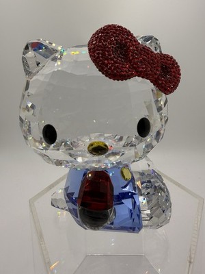 Super Rare! Swarovski Sanrio Large 4'' Hello Kitty Red Bow 2016 No Box - 5135946