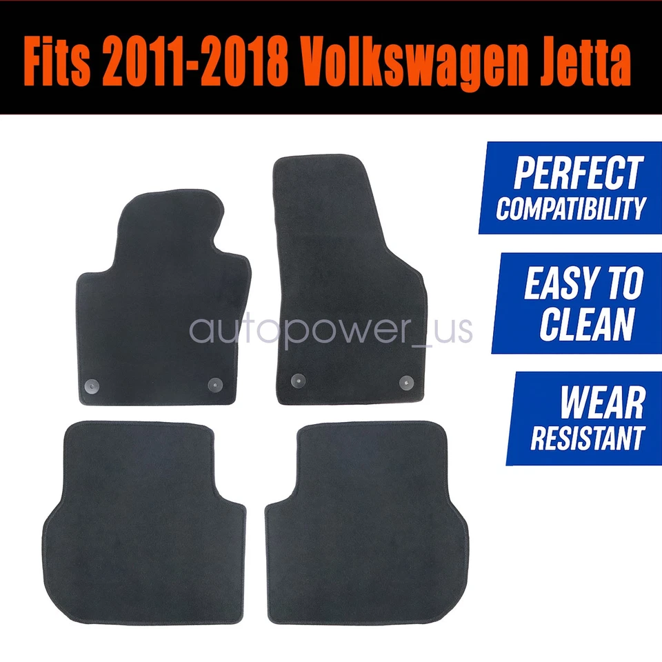 Alfombrillas alfombrillas delanteras traseras terciopelo impermeables para Volkswagen Jetta 2011-2018 Foto 3 de 4