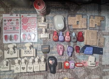 MASSIVE Valentine Craft Lot – Rare Martha Stewart Punches XOXO, Stampin Up & EK